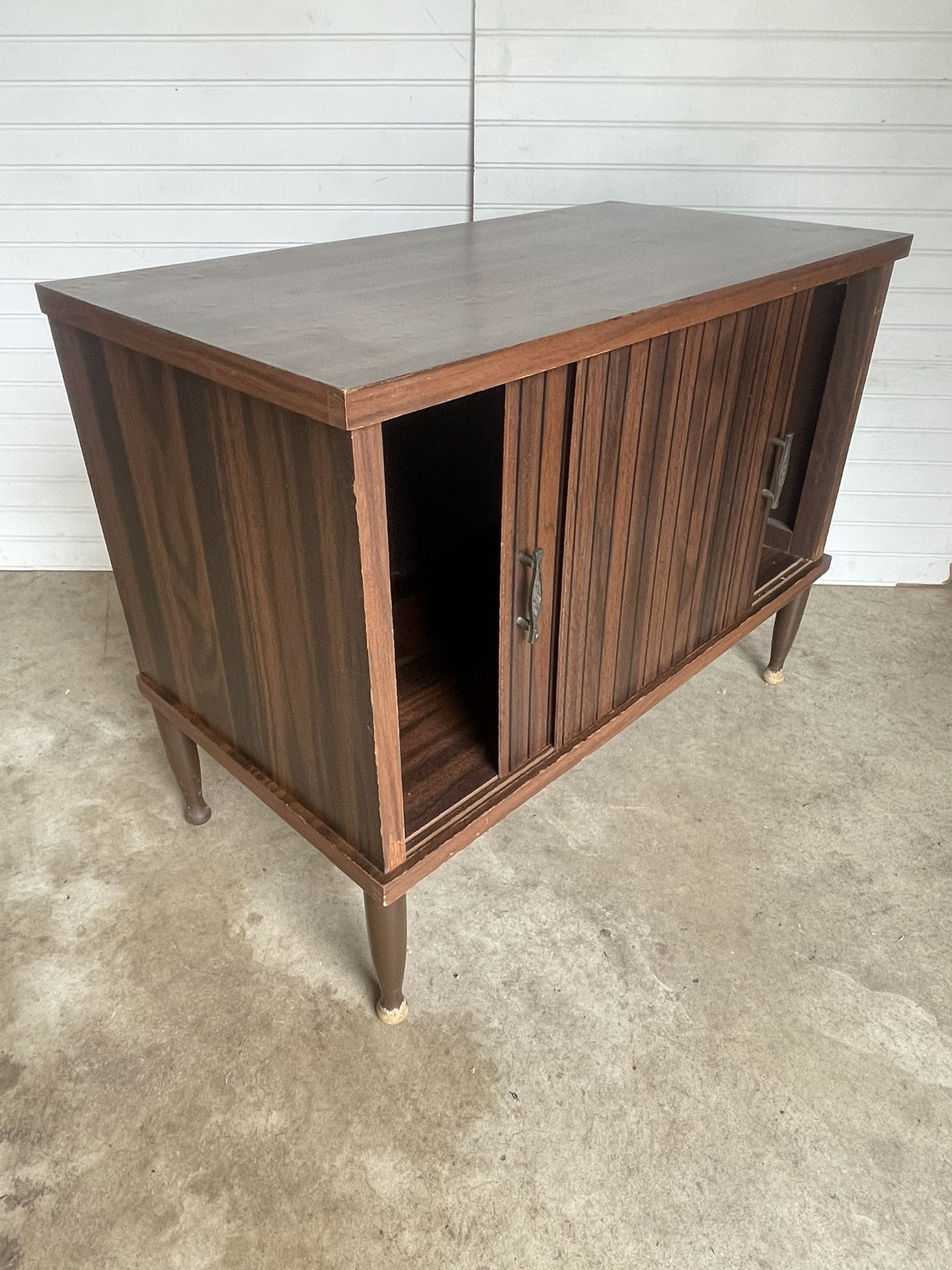 Mid Century Cabinet with Sliding Doors.