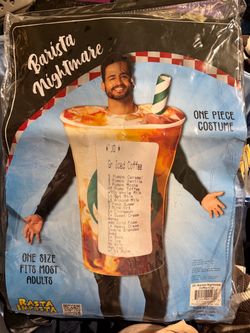 One size fits adult coffee Halloween costume