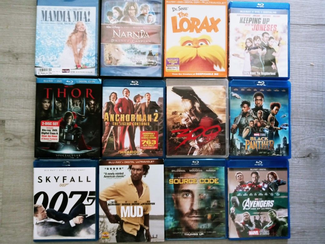 12 Blu Rays