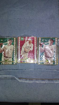 3 Metal Cooperstown Collection Babe Ruth Cards