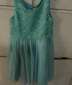 Turquoise lace dress