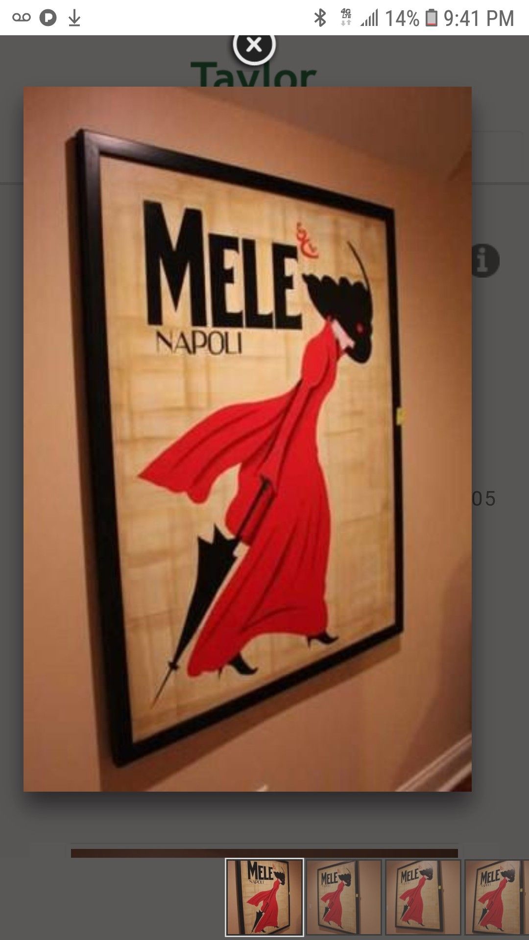 Huge Mele Napoli Canvas Art