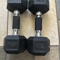 2-15pound weights $25