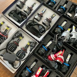 9006  LED Headlight Bulbs Low Beam Fog Light 300% Brighter 6500K Cool White Conversion Kit IP67 Waterproof 2 PCS