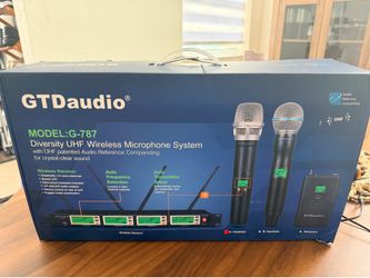 GTDaudio Wireless Microphone System + Free Extra Reciever and 2 mics