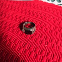 Silver Ring Onyx Stone 