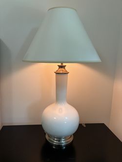 Pair Of Lamps White 29” High
