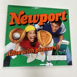 Vintage Metal Newport Cigarettes Sign 1996