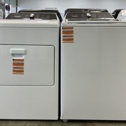 Whirlpool 4.6 cu. ft. Top Load Washer 7.0 cu. ft. Hamper Door Vented Electric Dryer
