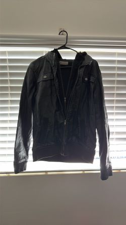 Black faux leather jacket