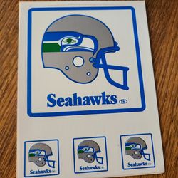 NFL 1980's Seattle Seahawks Helmet Sticker Set