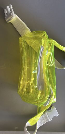 Neon Yellow Clear Plastic Fanny Pack Waist Bag