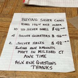 Silver Dimes , Quarters And Silver Half’s