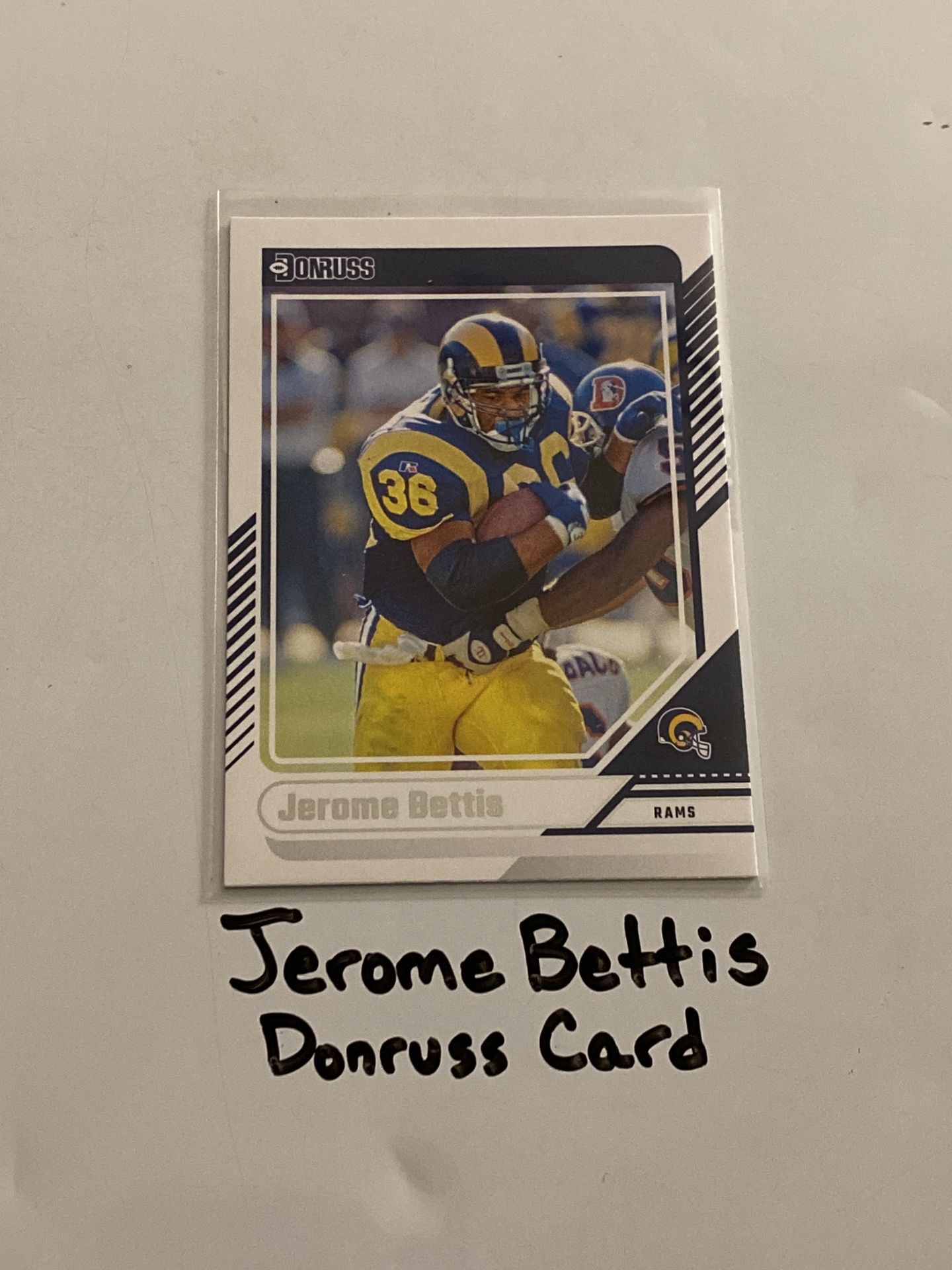 Jerome Bettis Los Angeles Rams Hall of Fame RB Donruss Card.
