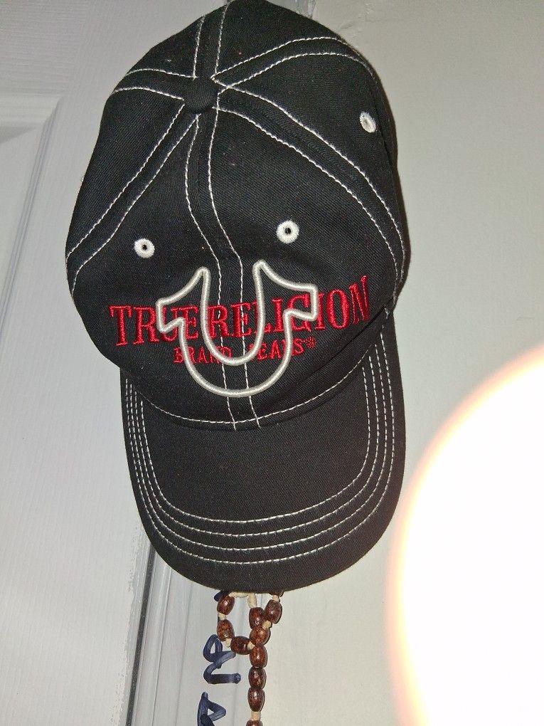 True Religion All Black N A Lil Red Hat For Salebrand New Asking For $4/ Hmu If Interested (contact info removed) Peterock 