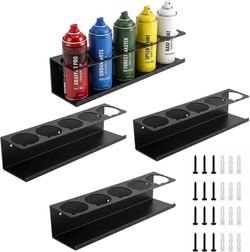 4 Pcs Aerosol Spray Can Holder Rack Organizer for Garage and Shop   About this item  [Universal Bottle Fit] Wall-mounted aerosol spray can holder rack