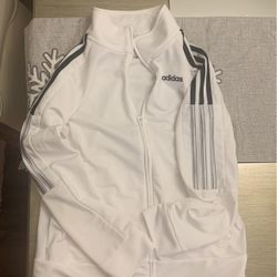 Kids White Adidas Jacket