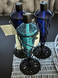 The Spring Shop, Blue And Teal Table Torches