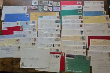 Vintage Used Stamp Lot With Envelopes 50 + Stamps