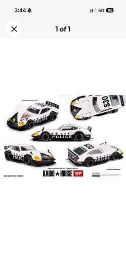 Kaido House x Mini GT Nissan Fairlady Z Kaido GT Police Diecast KHMG208 Sealed