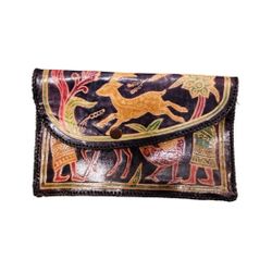 Vintage Leather Storyteller Clutch