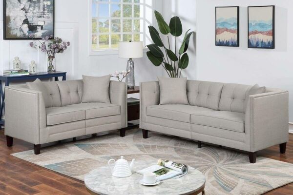 Brand New Beige Sofa And Love Seat 