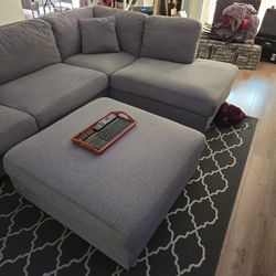 Sectional Sofa With Ottoman - Ok Condition