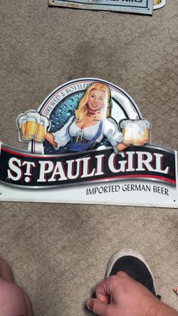 St.Pauli Girl Metal Sign 