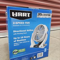 HART 20-Volt Cordless 2-Speed 7.5-Inch Fan