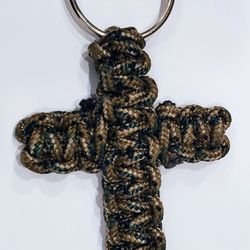 Paracord Cross Keychain 