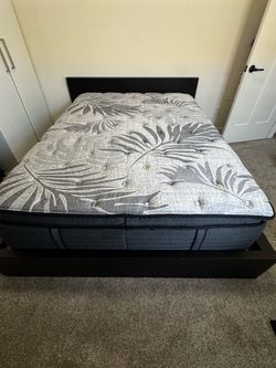 Queen mattress and platform bed frame