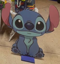 3ft Disney Stitch Wooden cutout Party prop