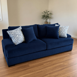 Turner Queen Sleeper Sofa – Like New, Blue Fabric - San Diego, CA