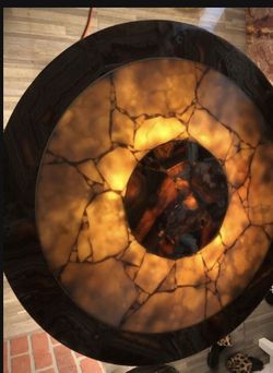 Real Onyx Coffee Table, 40 Inch Diameter 