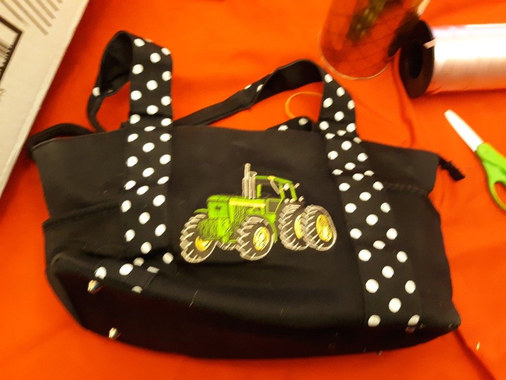 Green TRACTOR Purse.
