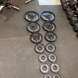 255lb standard barbell deep dish plate set
