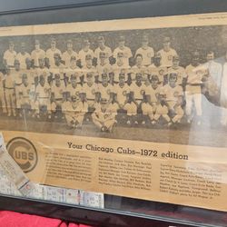 COLLECTORS: 1972 Chicago Tribune Article- Chicago Cubs memorabilia  piece