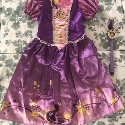 Rapunzel Dress And Wand