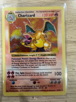 Pokemon Shadowless Charizard Base Set 4/102