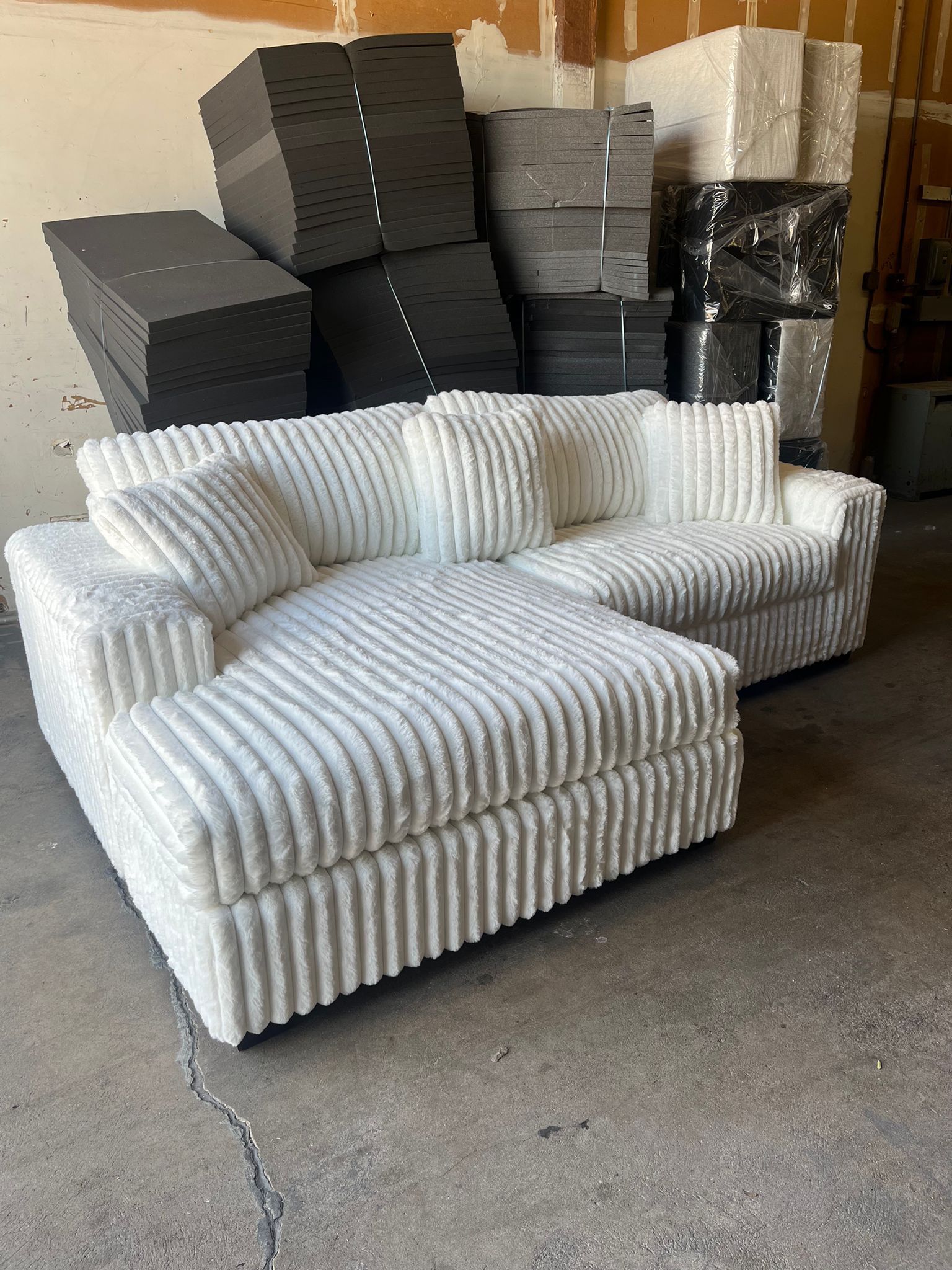 Corduroy Sectional Reversible Chase
