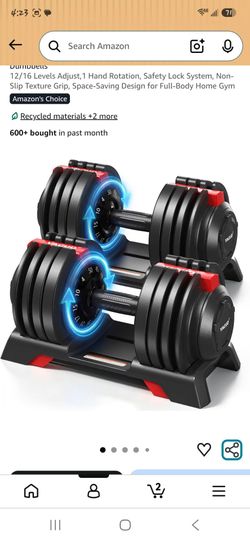 YACUD Adjustable Dumbbells Set with Stand