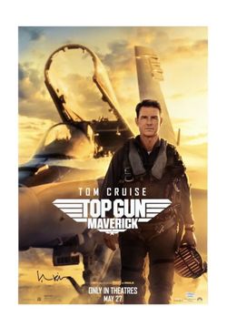Val Kilmer RARE Autographed 2022 Top Gun Maverick 16x24 Movie Poster