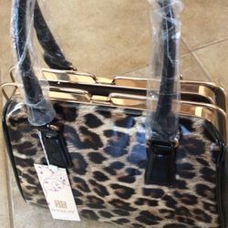 Daisen leopard print purse