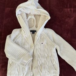 Tommy Hilfiger Baby Boy Baby Girl Hooded Jacket White 18months   