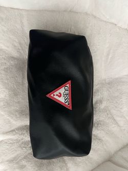 Guess Men's Travel Kit Black Leather Toiletry Case