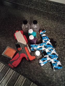 AK 47 gel shooter & Nerf pro gelfire $25
