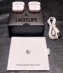 New Open Box Lace Clips Activity Tracker White LCKIT-01-WHT