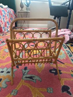 Vintage wicker Magazine/Newspaper holder