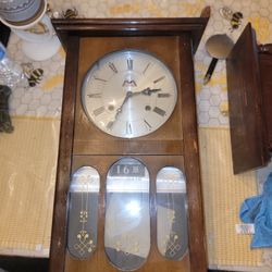 Solid Wood “Orbex 31” Vintage Wall *broken Needs Repair