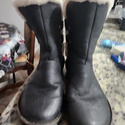 Black Leather Ugg Boots 